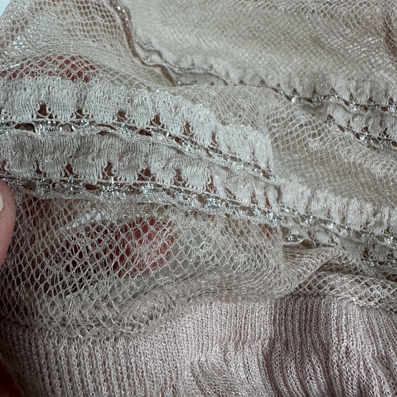 Zara lace knit wrap maxi dress dusty pink size S - Picture 11 of 14